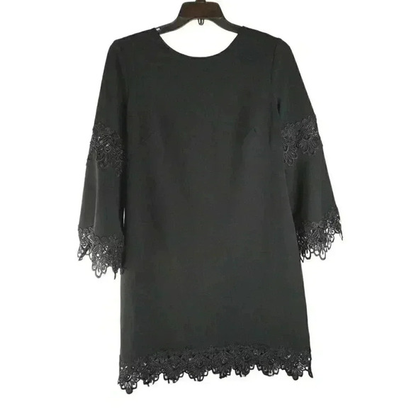 Emma Street Women's Sheath Dress Lace Crochet Long Sleeve Scalloped Sz 14 - Picture 1 of 11